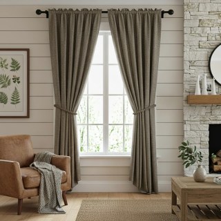 Regent Linen Style Dark Grey Curtain 2