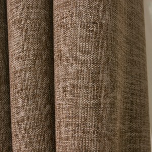 Regent Linen Style Coffee Brown Curtain Drapes 3