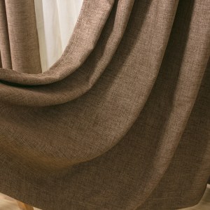 Regent Linen Style Coffee Brown Curtain Drapes 4