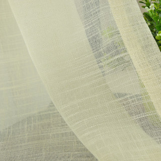 Touch of Sunshine Lemon Yellow Heavy Semi Sheer Curtain 8