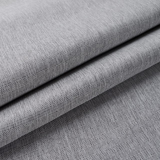 Zigzag Twill Charcoal Gray Blackout Curtain Drapes 4