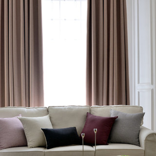 Zigzag Twill Mocha Blackout Curtain Drapes 2