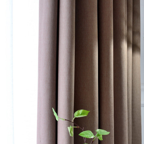 Zigzag Twill Mocha Blackout Curtain Drapes 1