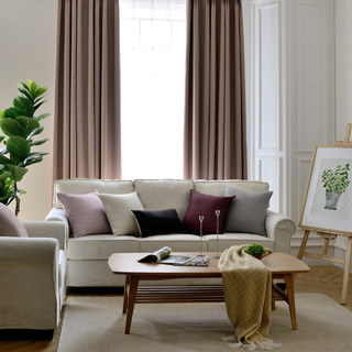 Zigzag Twill Mocha Blackout Curtain Drapes 4