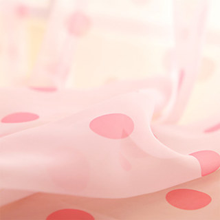 Classic Pink Polka Dot Sheer Curtain 2