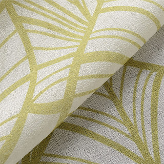Lush Palm Tree Paradise Textured Green Sheer Curtain