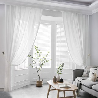 Silk Road Moonlight White Sheer Curtain 3