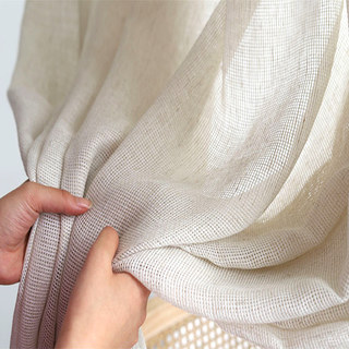 Kumo Veil Woven Knit Oatmeal Sheer Curtain 6