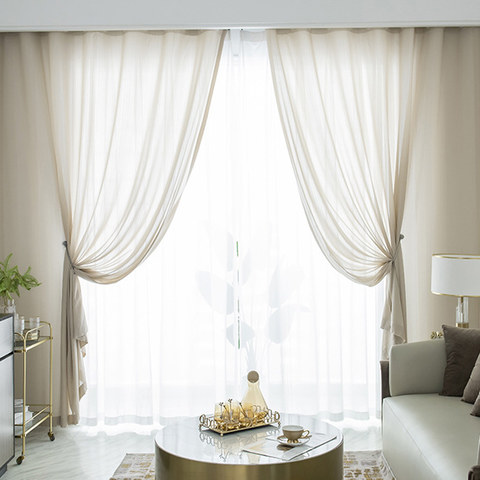 Sundance Textured Striped Beige Light Mocha Sheer Curtain 1