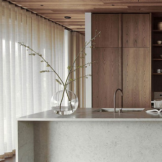 Zen Weave Oatmeal Cream Open Grid Sheer Curtain 3