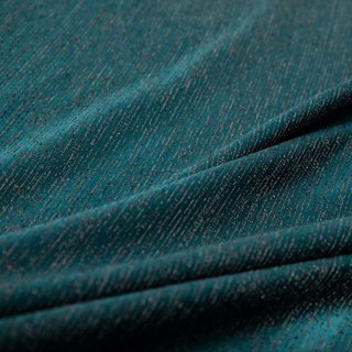 Metallic Fantasy Subtle Textured Striped Shimmering Teal Curtain Drapes 5