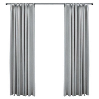 Linen Touch Light Gray Curtain 3
