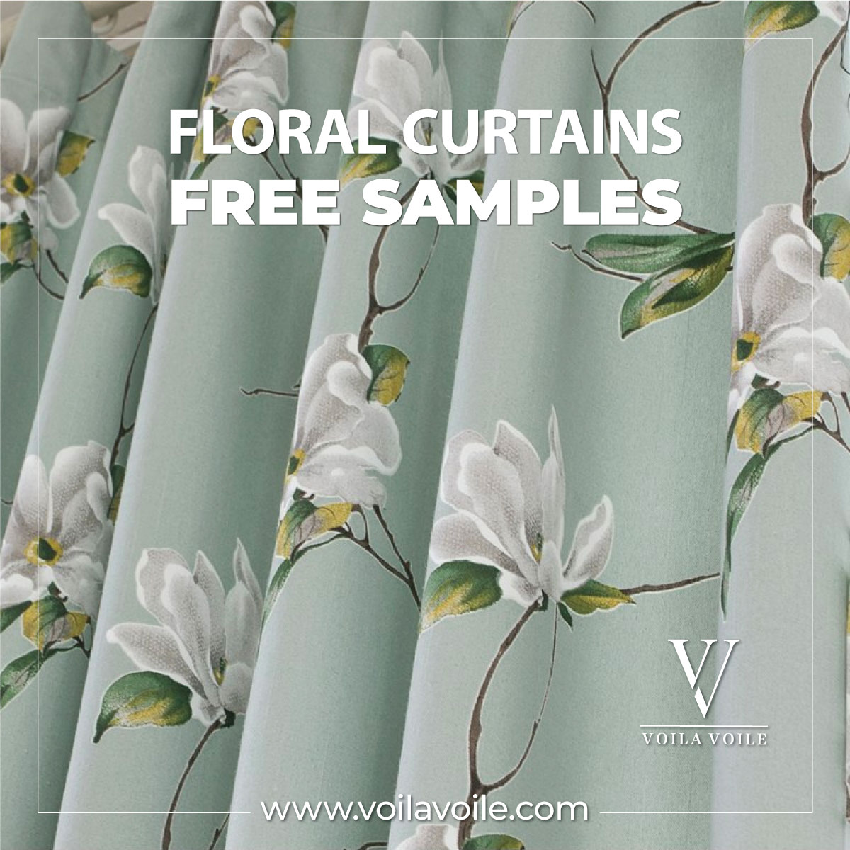 Green Floral Curtains Green Floral Curtains