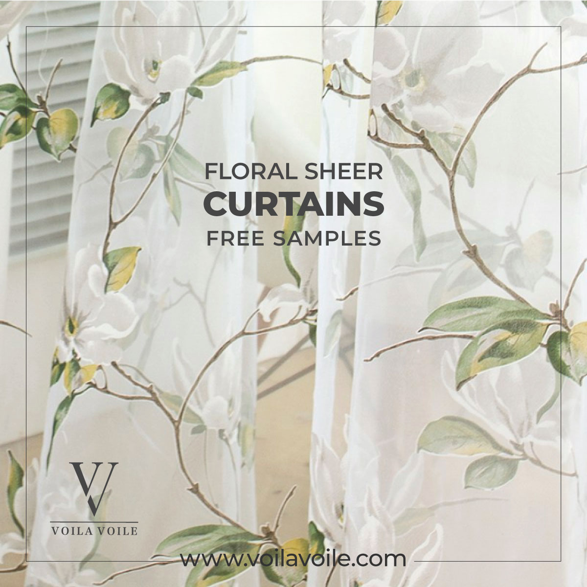Floral Voile Curtains Floral Voile Curtains