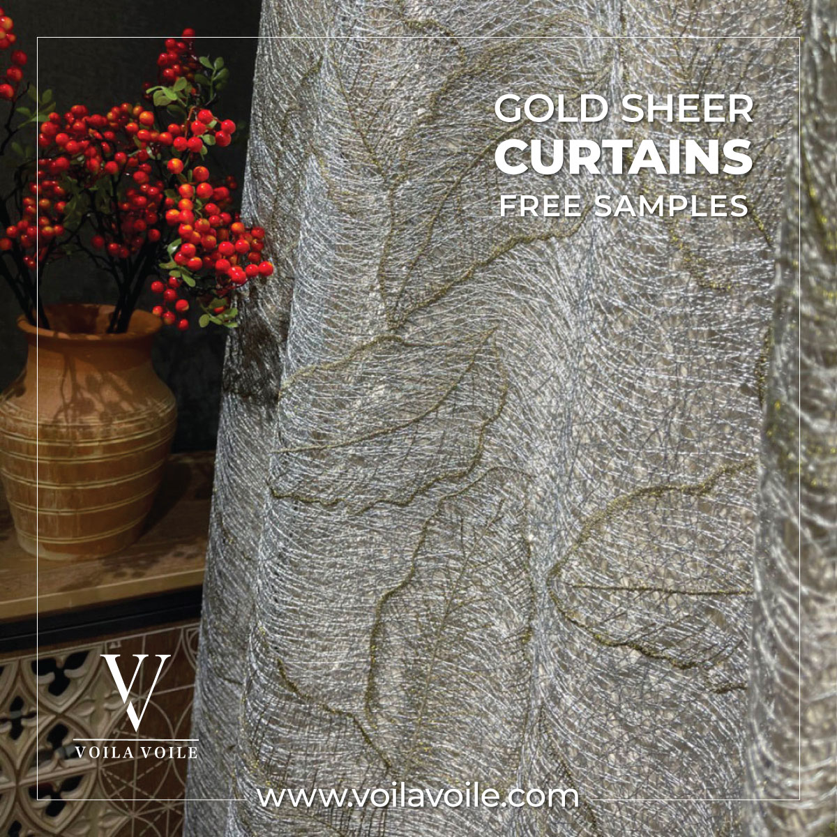 Floral Voile Curtains Floral Voile Curtains