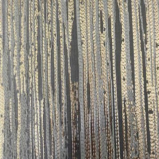 Gilded Stripes Subtle Textured Gray and Gold Striped Curtain 5