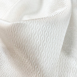 Shimmering Chains Metallic White Striped Sheer Curtain 5