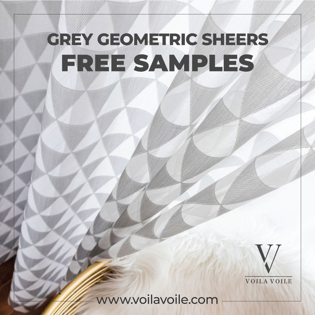 Geometric Voile Curtains Geometric Voile Curtains