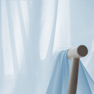 Soft Breeze Baby Blue Chiffon Sheer Curtain 4