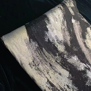 Dazzling Brushwork Luxury Jacquard Gray & Silver Abstract Curtain 6