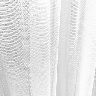 Reef Ripple Shimmering Brilliant White Sheer Curtain