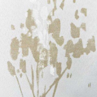 Painted Veil Abstract Watercolor White and Mocha Floral Sheer Curtains 5