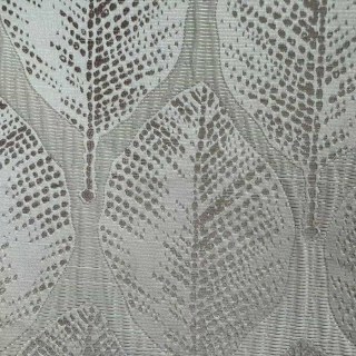 Leaf Dance Luxury Jacquard Shimmering Cream and Mocha Foliage Curtains 3