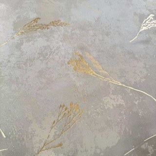 Lunar Gold Luxury Jacquard Abstract Gray Floral Curtain 10