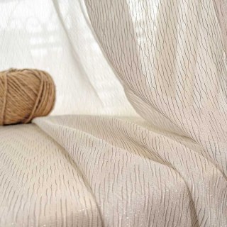 Whisper Wave Shimmering Mocha Mesh Net Sheer Curtains