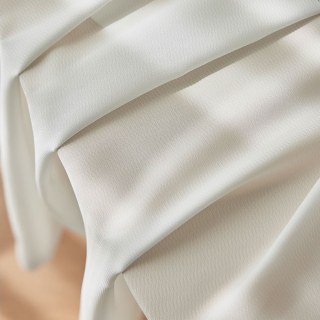 Avila Waterproof Textured White Outdoor Sheer Curtain 3