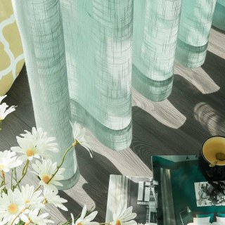 A Touch of Sunshine Mint Green Sheer Curtain 3