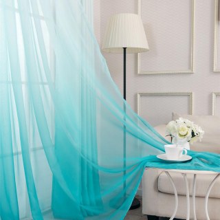 Candy Land Ombre Blue Sheer Curtain