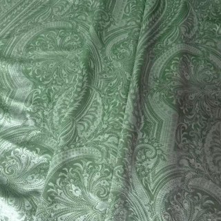 Royal Mirage Sage Duck Egg Green Damask Velvet Curtain 2