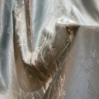 Blossom Branches Duck Egg Blue Abstract Floral Curtain 4