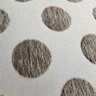 Dottie Delight Mid Century Modern Taupe Polka Dot Chenille Curtain