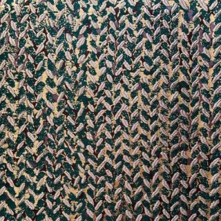 Field of Gold Luxury Jacquard Abstract Grain Patterned Dark Green Curtain 5