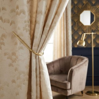 Fluttering Fanburst Art Deco Geometric Cream Off White Curtains 2