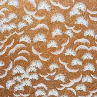 Fluttering Fanburst Art Deco Geometric Terracotta Burnt Orange Curtains 4