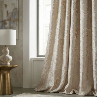 Gilded Marble Luxury Jacquard Cream & Gold Curtain 4