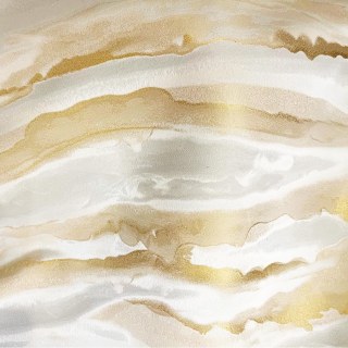 Marble Mirage Luxury Jacquard Abstract Cream & Gold Curtain 3