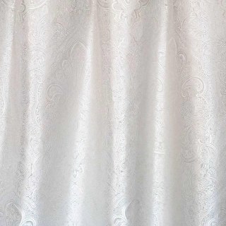 Opulent Floral Luxury Jacquard Satiny Gray Damask Curtain 5