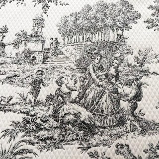 Rococo Reverie Black & Mocha Toile de Jour Curtain 5