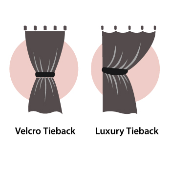 Velcro Tiebacks or Luxury Tiebacks