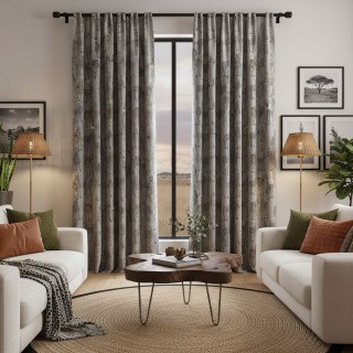 Zebra Crossing Gray Blackout Curtain