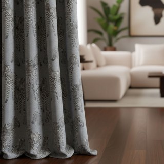 Zebra Crossing Gray Blackout Curtain 2