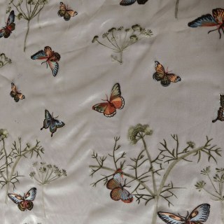 Butterfly Garden Embroidered Gold Shimmery Organza Sheer Curtain 6