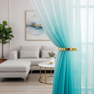 Candy Land Ombre Blue Sheer Curtain 3