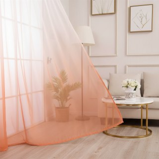 Candy Land Ombre Peach Orange Red Sheer Curtain 2