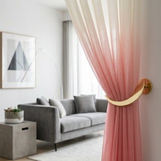 Candy Land Ombre Pink Sheer Curtain 4