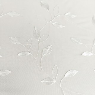 Creeper's Whisper Embroidered Leaf Ivory White Sheer Curtain 5